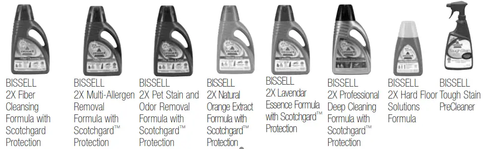 Bissell 8910 Series ProHeat Vacuum - Cleaning fluid