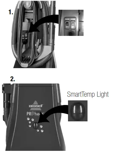 Bissell 8910 Series ProHeat Vacuum - Cleaning strokes