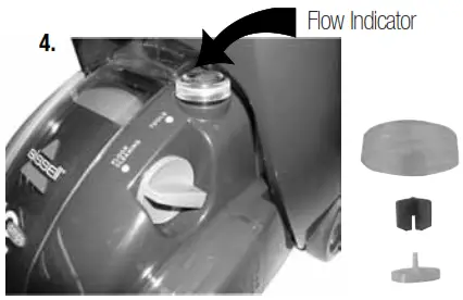 Bissell 8910 Series ProHeat Vacuum - Flow Indicator