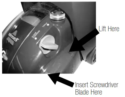 Bissell 8910 Series ProHeat Vacuum - Lift Here