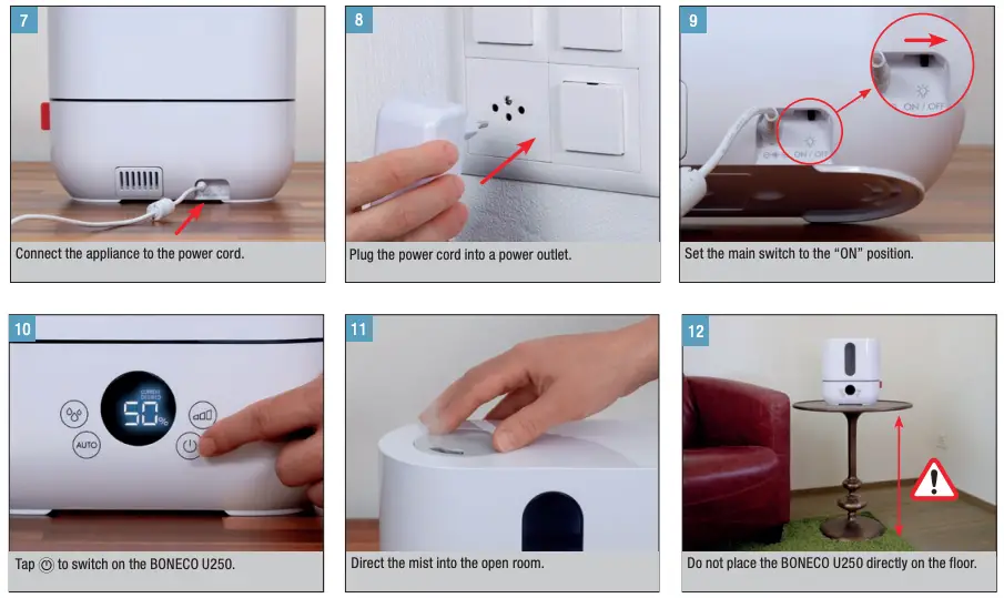 STARTING UP AND SWITCHING OFF Continued