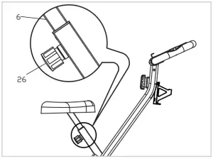 virtufit iConsole Folding Bike - Adjust the Saddle