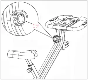 virtufit iConsole Folding Bike - TENSION KNOB