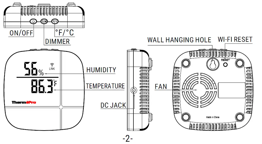 ThermoPro TP-90 Alexa-Enabled Thermometer and Hygrometer-figure1