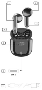 BTSEEKTWSK Bluetooth Earphone with Charging Case