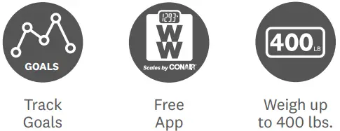 CONAIR WW941 Bluetooth bathroom scale - Goals app
