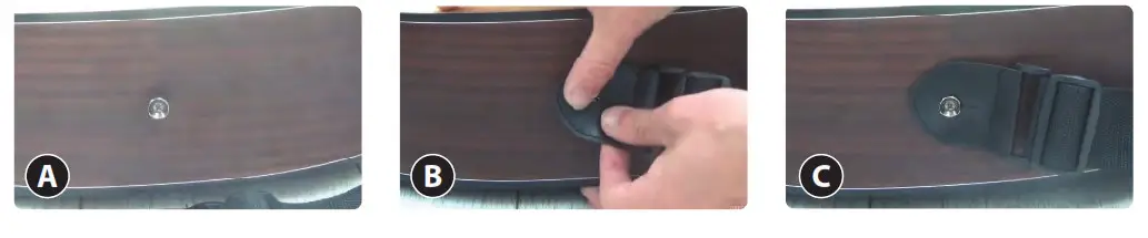 Adjust your guitar strap to the correct size 1