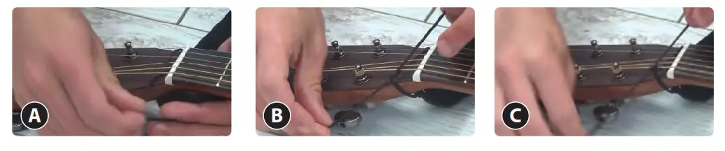 Run one side of the string through the headstock