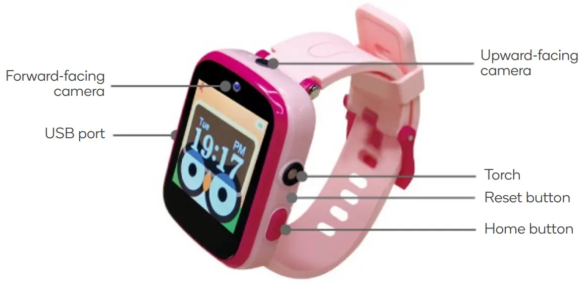 kogan KASMRWTCPKB Kids Smartwatch - Overview