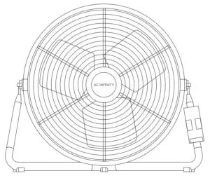 AC INFINITY AC WFS12 Wall And Floor Circulator Fan - figure 1