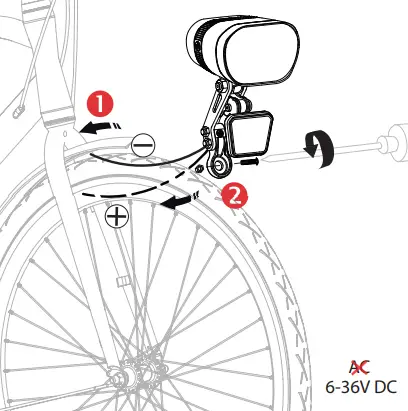 spanninga AXENDO 60 Electric Bike Auto Light - parts 1