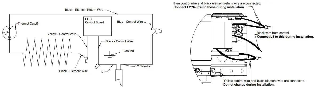 Dimplex LPC Series Smart Baseboard Heater - Wiring Diagram
