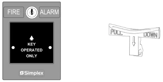 Simplex 2099 9757 Single Action Model Pull Station - Single