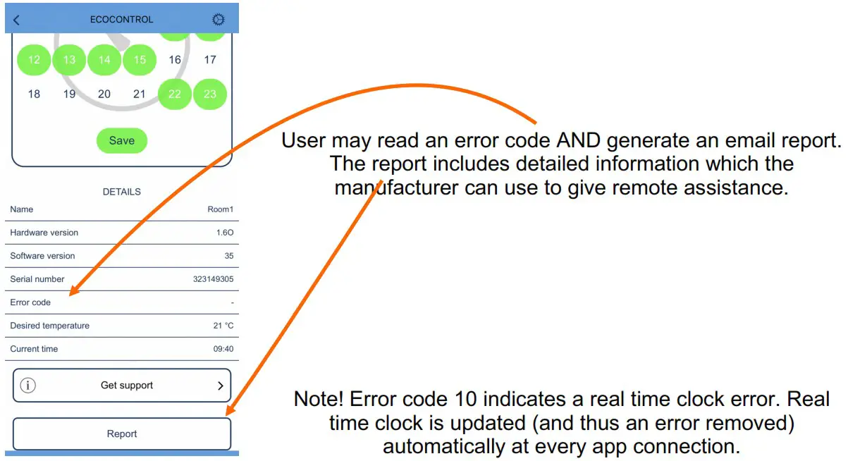 Elektro importoren IP21 Room Snow Melting Exxact - In case of an ERROR