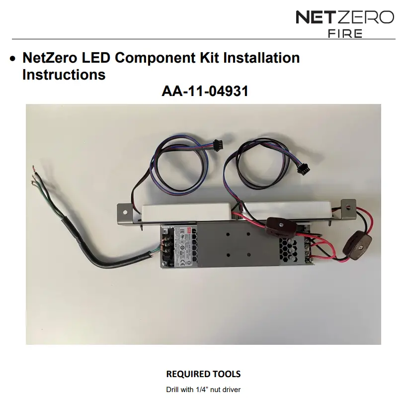 NETZERO AA-11-04931 LED Component Kit Instruction Manual
