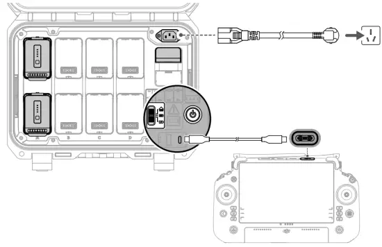 dji BS30 Intelligent Battery Station Charging