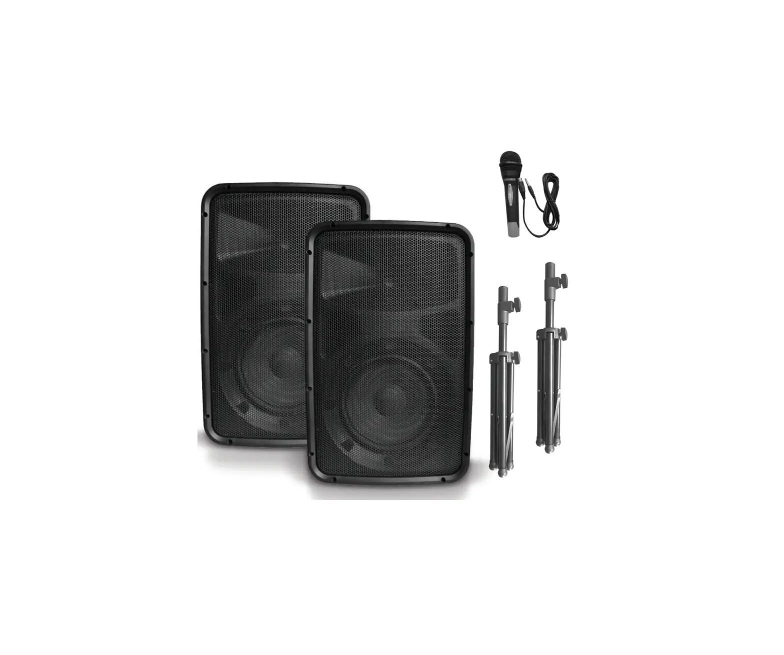 Pyle Pphp28amx Stage And Studio Dj Speaker With Mixer Bundle Kit User Manual