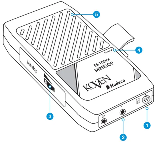 KOVEN ES 100VX Handheld Mini Vascular Doppler - CONTROLS