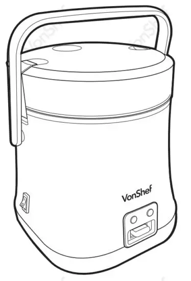 VonHaus 2013342 Mini Electric Rice Cooker