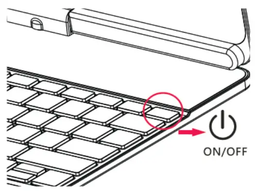 Gold Cherry A2233 Floating 12.9 Inch 360 Degree Swivel Trackpad Smart Case for IPad - Power on