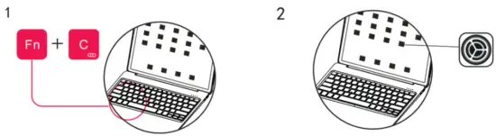 Gold Cherry A2233 Floating 12.9 Inch 360 Degree Swivel Trackpad Smart Case for IPad - Wirless Connection