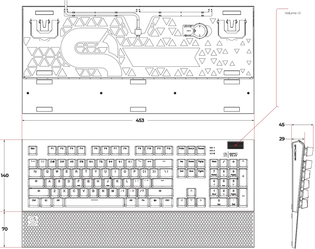 SPC GEAR GK650K Gaming Keyboard - Fig