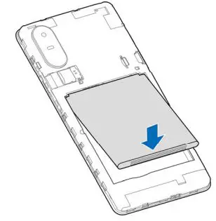 ZTE Blade A31 Plus Smartphone User Guide - Insert the battery, making sure the connectors align