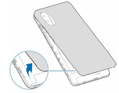ZTE Blade A31 Plus Smartphone User Guide - Place your finger into the slot at the lower left