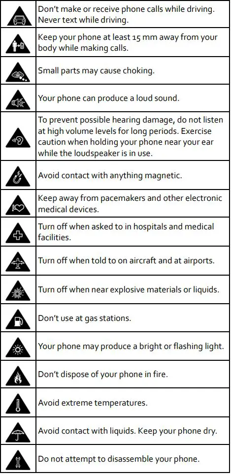 ZTE Blade A31 Plus Smartphone User Guide - Product Safety Information