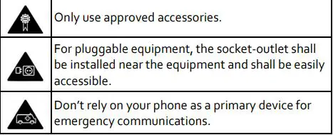 ZTE Blade A31 Plus Smartphone User Guide - Product Safety Information