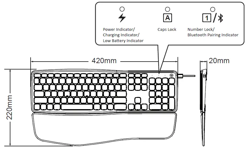 perixx PERIMICE-813 Bluetooth & 2.4G Vertical Multi-Device 1