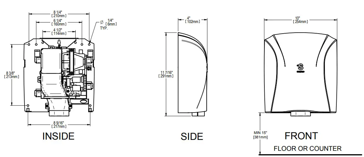 stelpro Xlerator Hand Dryer - figure 1