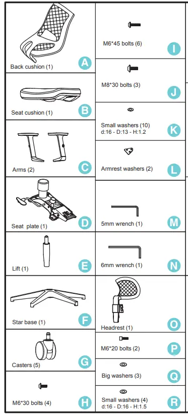 URBAN factory ESC01UF Ergo Ergonomic Working Chair 1