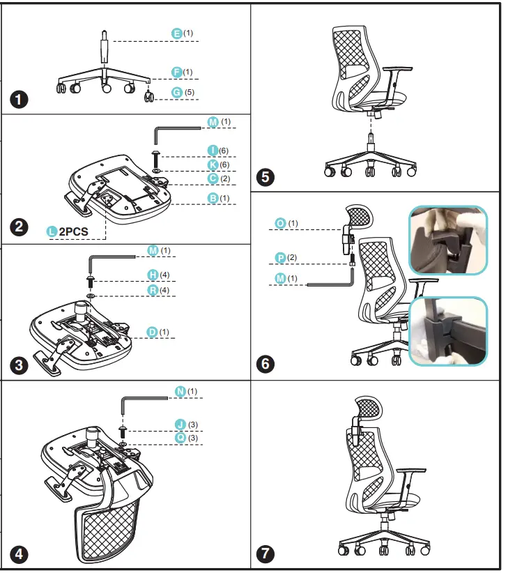 URBAN factory ESC01UF Ergo Ergonomic Working Chair 2
