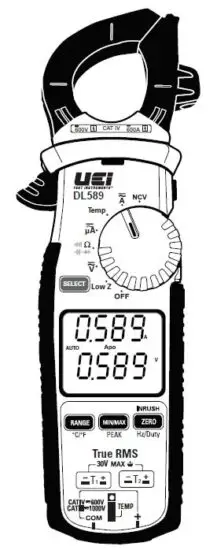 UEI TEST INSTRUMENTS DL589 True RMS Dual Display Clamp Meter.JPG