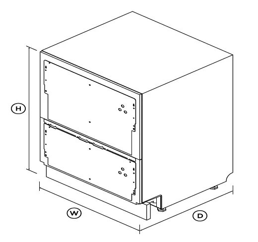 FISHER PAYKEL DD24DTX6I1 Integrated Double DishDrawer Dishwasher fig 1