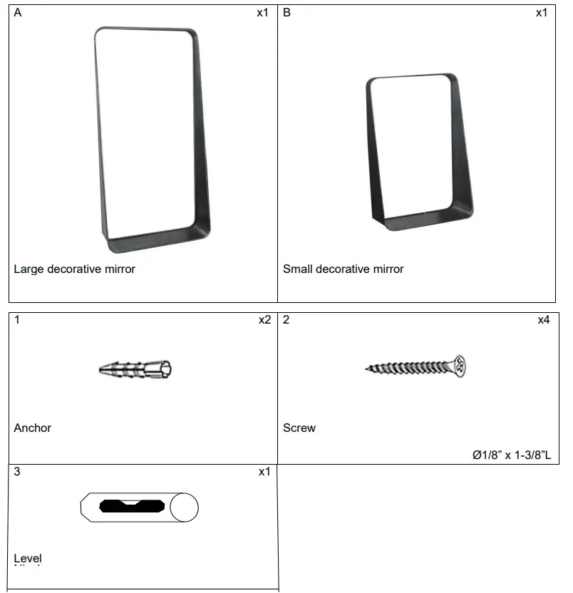HOMEDEPOT WS1216217 Irregular Metal Framed Black Decorative Mirror - fig 5