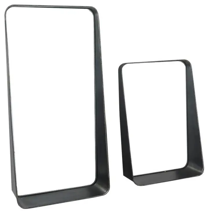 HOMEDEPOT WS1216217 Irregular Metal Framed Black Decorative Mirror