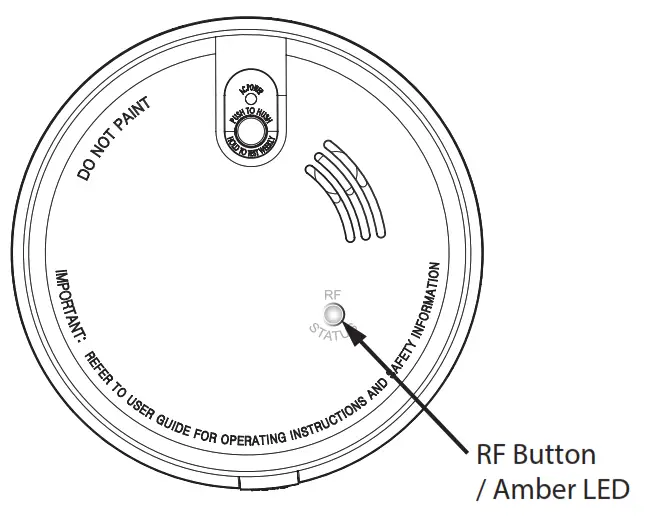 QUELL Q2300W Photoelectric Smoke Alarm - Button