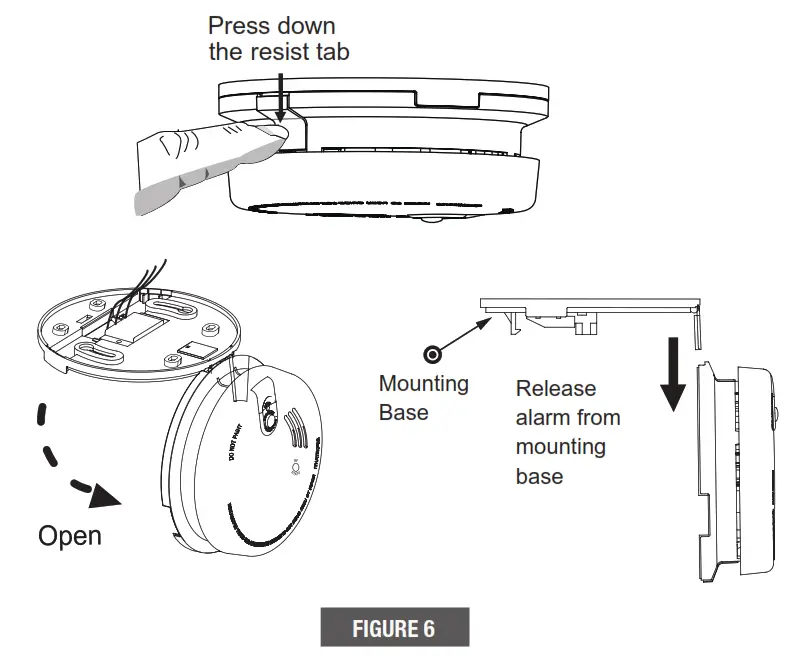 QUELL Q2300W Photoelectric Smoke Alarm - the resist tab