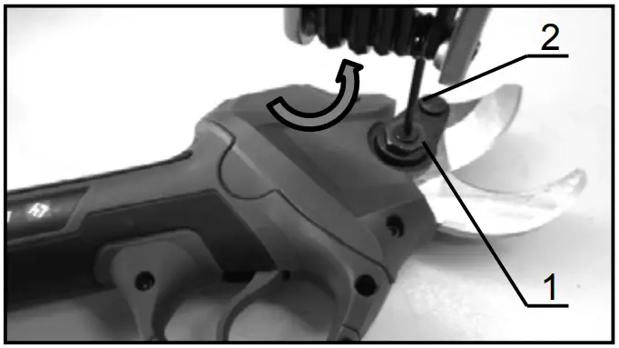 Replace the upper shear blade