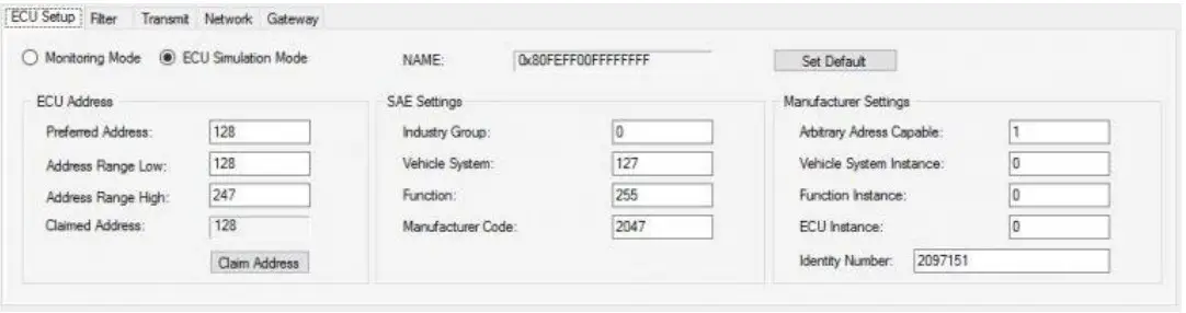 Softwares JCOM1939 Monitor ProPro-X ECU Setup