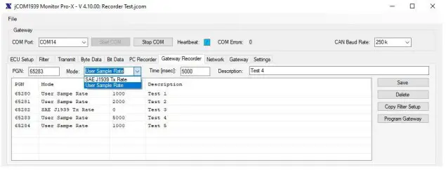 Softwares JCOM1939 Monitor ProPro-X Gateway Recorder”