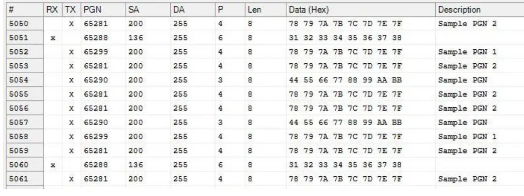 Softwares JCOM1939 Monitor ProPro-X Transport Protocol (TP)