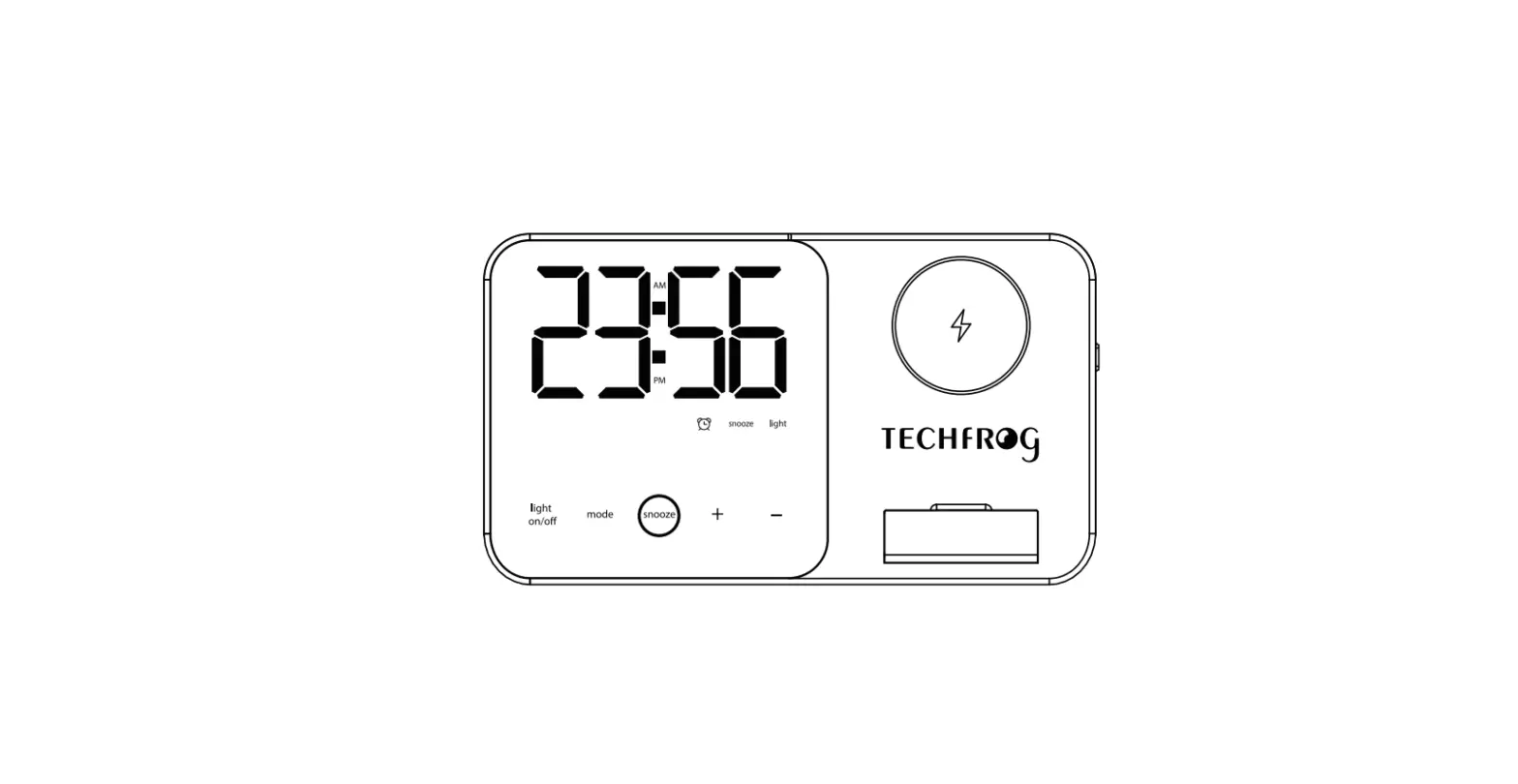 Techfrog Yc-100 Alarm Clock Night Light Wireless Charger User Manual