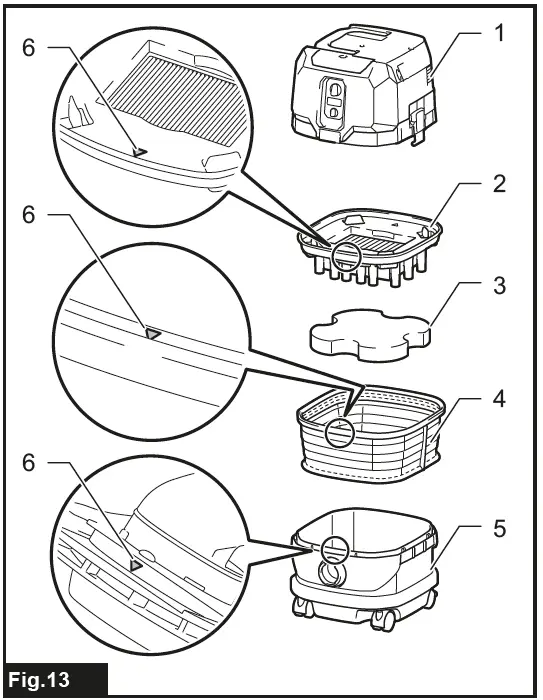 makita GCV01, GCV03 Cordless Vacuum Cleaner-18