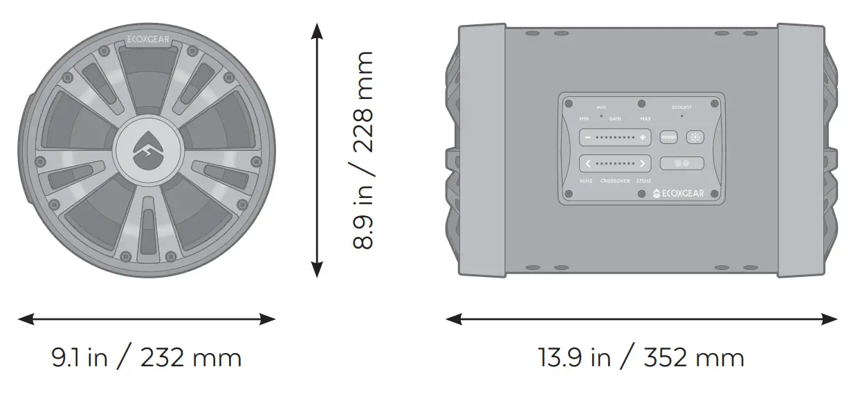 ECOXGEAR GDI-EXESW80 Extreme Sub ES08 Subwoofer fig 6