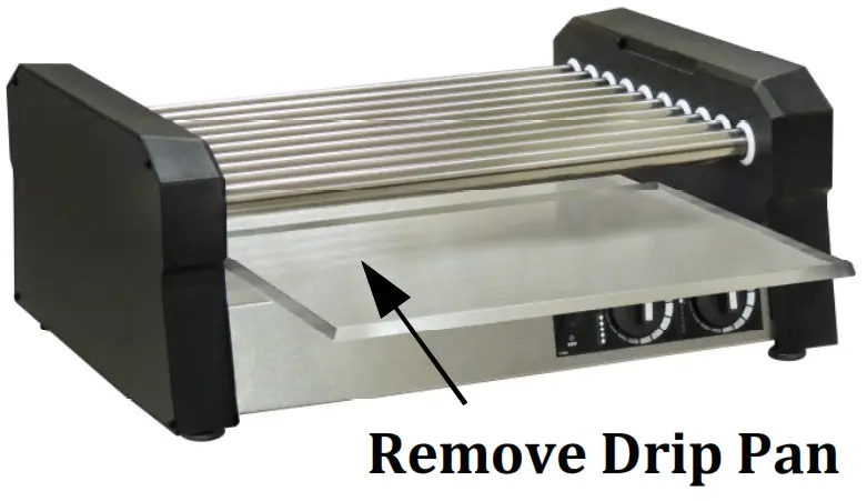 GOLD MEDAL 8552 00 001 hot Diggity Pro X Roller Grill Non Stick Rollers Spacer Installation1