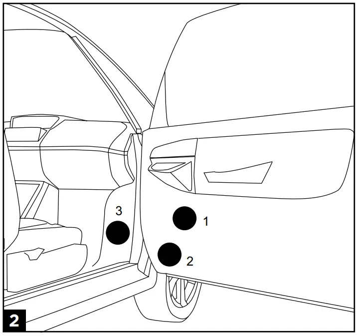 AUDITOR ACX 100 Door Dash Coaxial Speakers Installation Instructions illustration