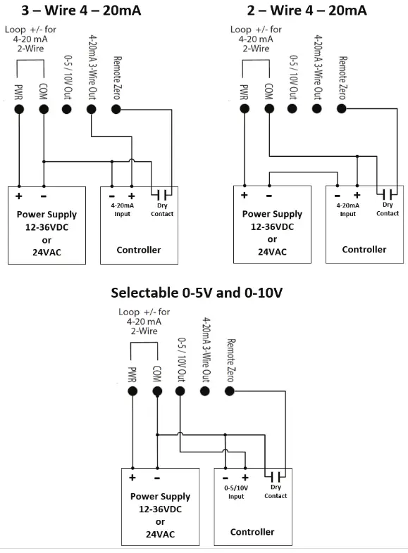 Honeywell P7645 Series Dry Pressure Sensors - WIRING P7660